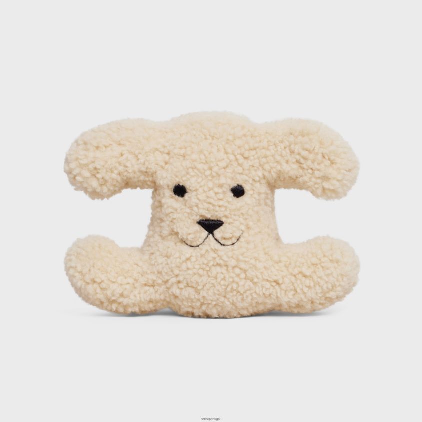 homens acessórios CELINE brinquedo macio triomphe em tosquia bege T204R1705