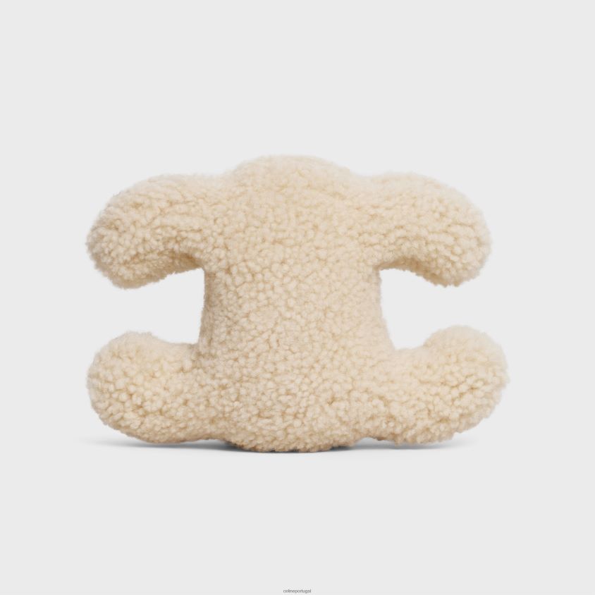 homens acessórios CELINE brinquedo macio triomphe em tosquia bege T204R1705