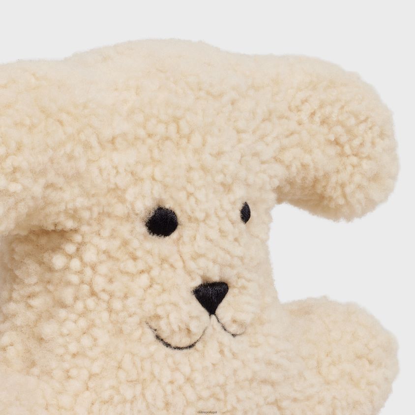 homens acessórios CELINE brinquedo macio triomphe em tosquia bege T204R1705