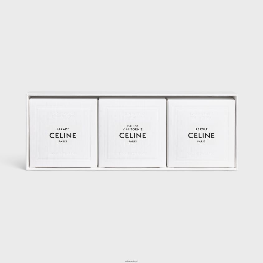 unissex acessórios CELINE sabonetes perfumados setparade, eau de californie, réptil 3x100g Uma cor T204R1482