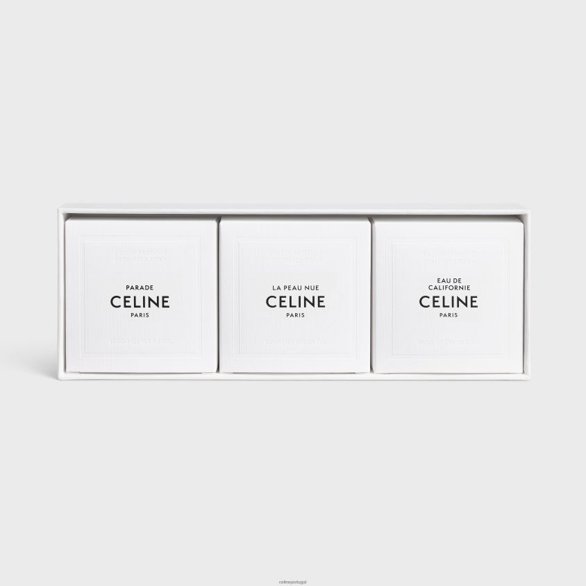 unissex acessórios CELINE sabonetes perfumados setparade, la peau nue, eau de californie 3x100g Uma cor T204R1481