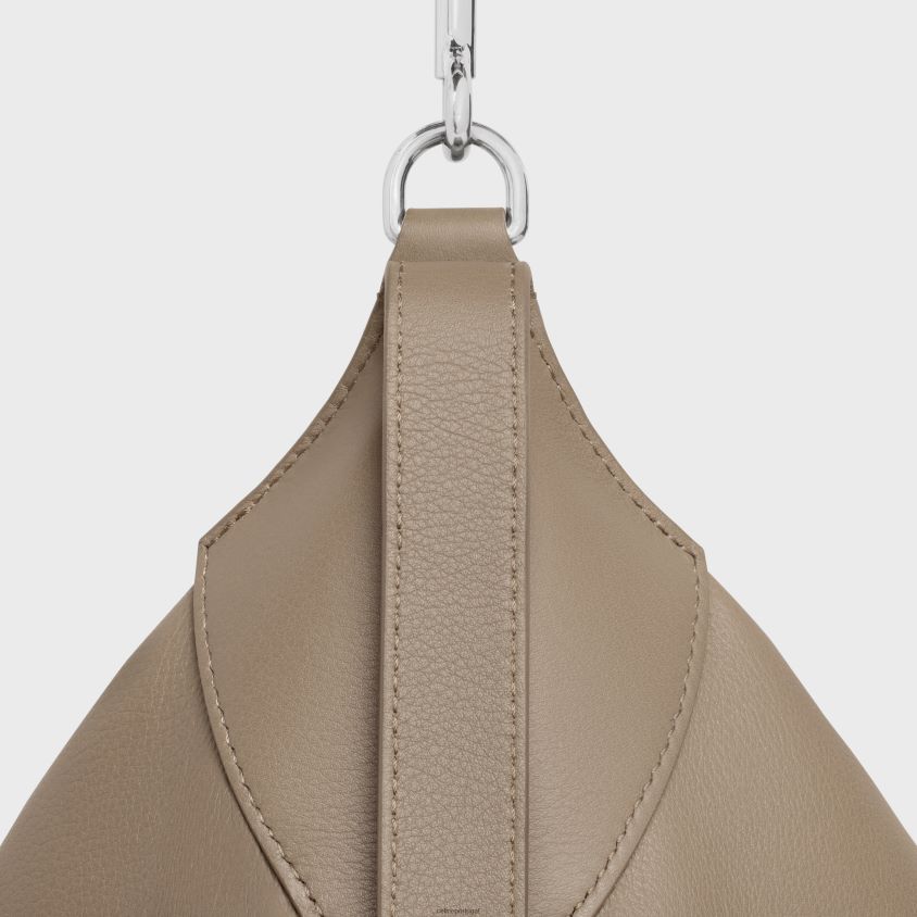 homens acessórios CELINE alça grande romy em couro de bezerro flexível cinza esfumaçado T204R2104