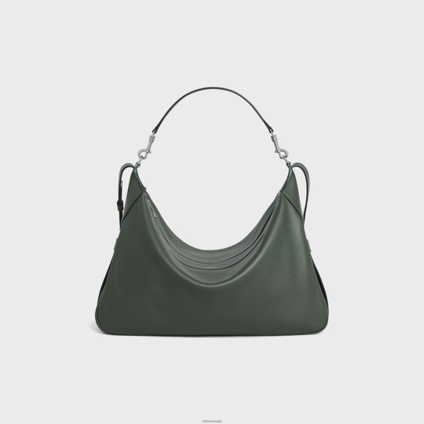 homens acessórios CELINE alça grande romy em couro de bezerro flexível exército escuro T204R2076