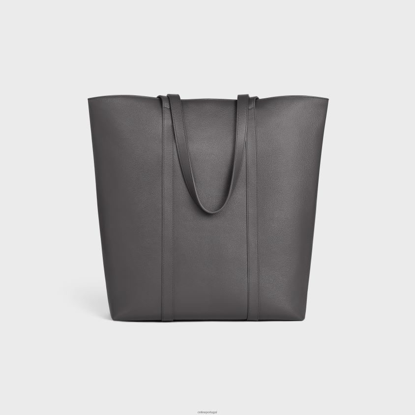 homens acessórios CELINE bolsa de museu em couro de bezerro liso antracite T204R2109