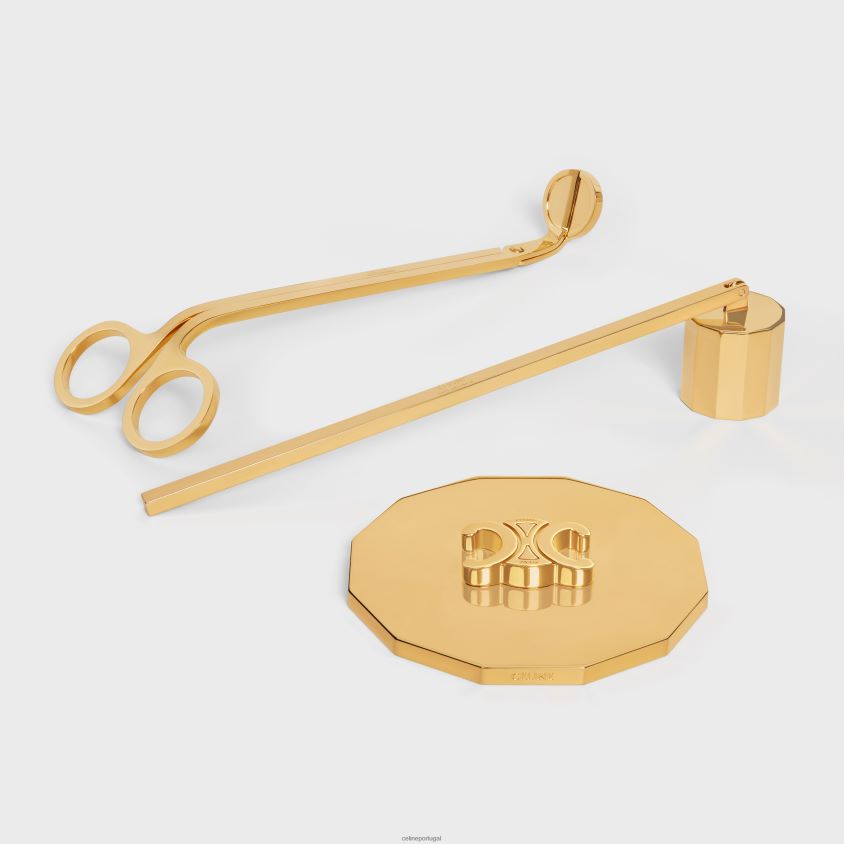 homens acessórios CELINE acessórios para velas em aço ouro T204R1514