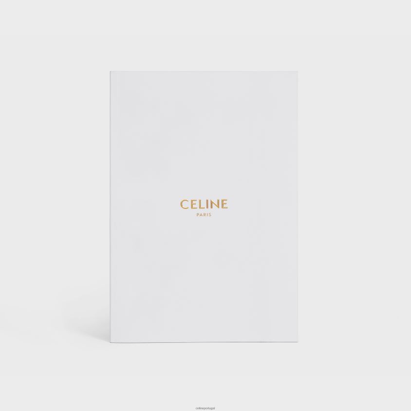 homens acessórios CELINE caderno grande em papel branco T204R1642