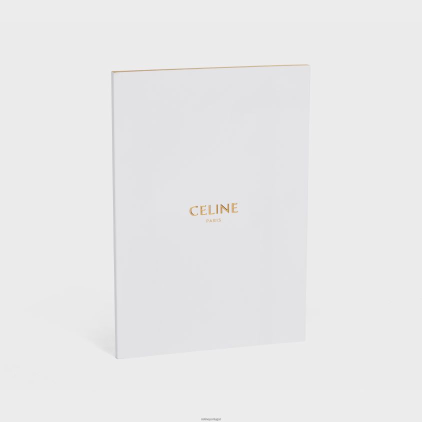 homens acessórios CELINE caderno grande em papel branco T204R1642