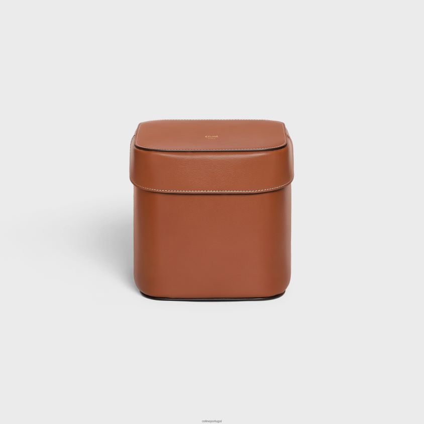 homens acessórios CELINE caixa grande em couro de bezerro brilhante bronzeado T204R1532