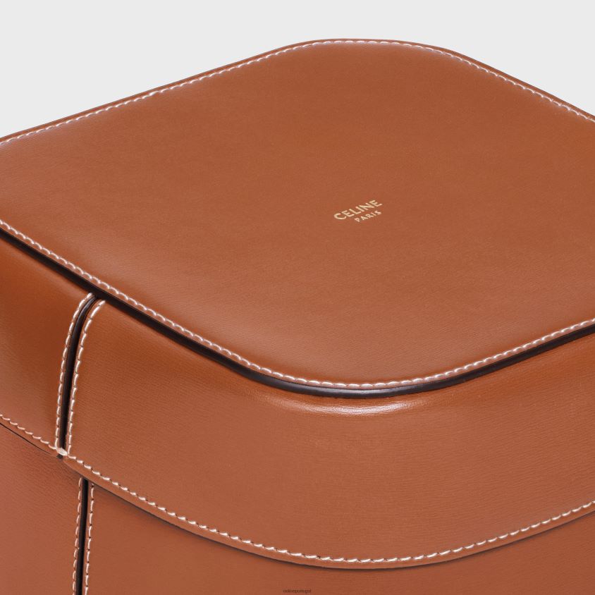 homens acessórios CELINE caixa grande em couro de bezerro brilhante bronzeado T204R1532