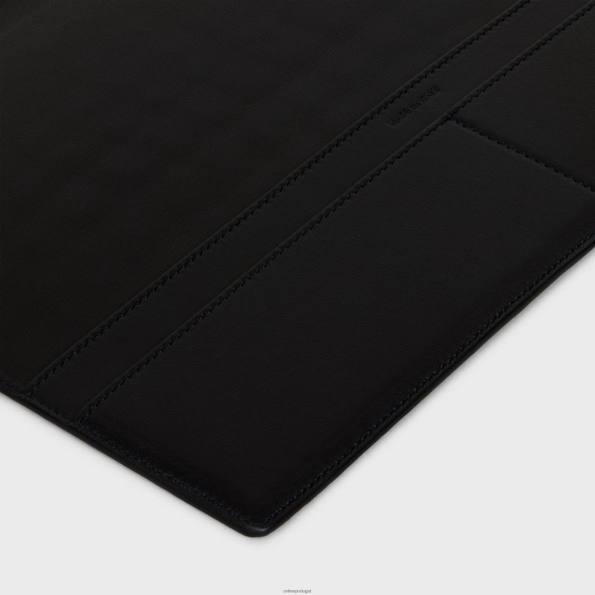 homens acessórios CELINE capa grande para caderno em crocodilo preto T204R1638