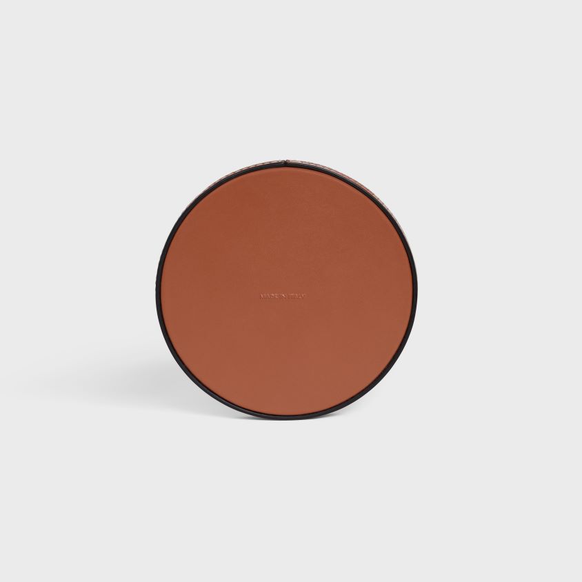 homens acessórios CELINE castiçal em pele de bezerro lisa bronzeado T204R1521