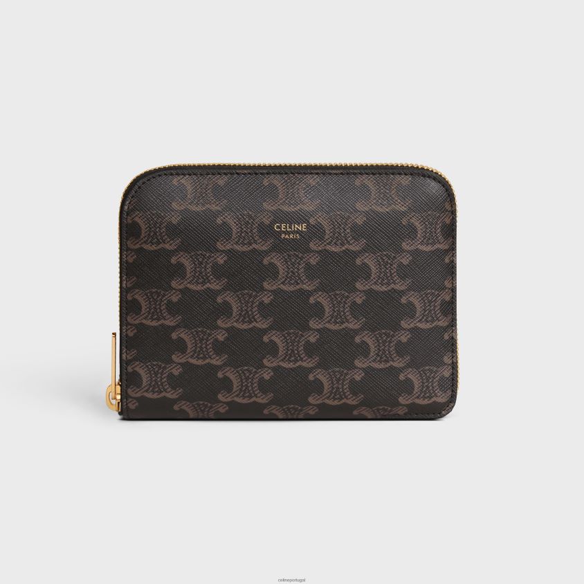 homens acessórios CELINE conjunto de cartas de baralho em tela do triunfo preto/castanho T204R1668