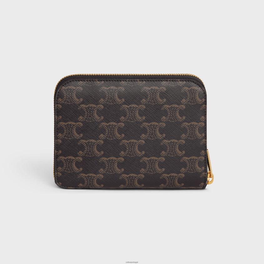 homens acessórios CELINE conjunto de cartas de baralho em tela do triunfo preto/castanho T204R1668