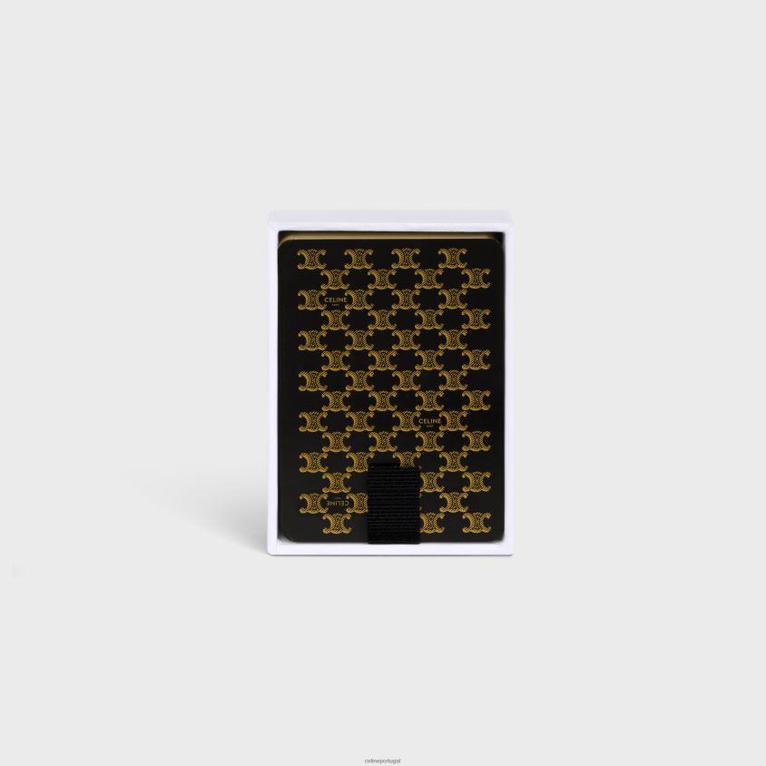 homens acessórios CELINE conjunto de cartas de jogar único preto T204R1674
