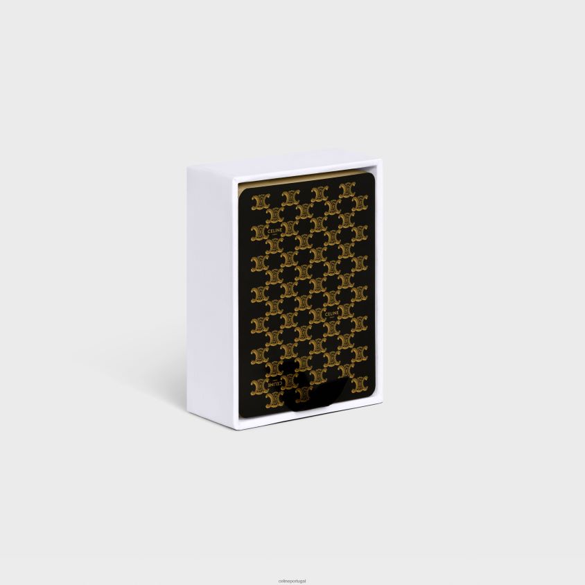 homens acessórios CELINE conjunto de cartas de jogar único preto T204R1674