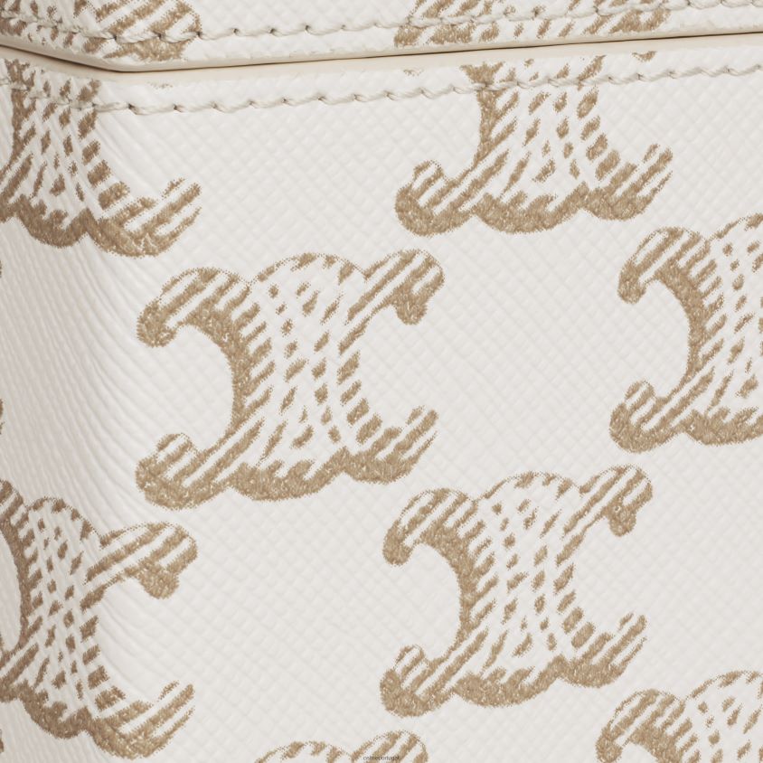 homens acessórios CELINE estojo 1 perfume 100ml em tela triomphe e couro de bezerro branco T204R1559