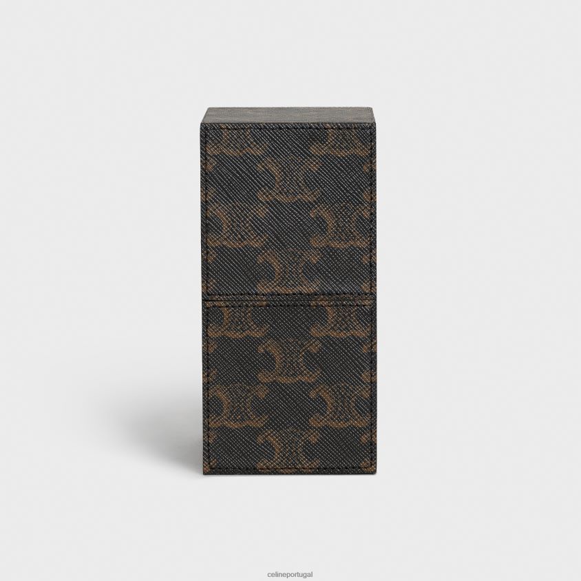 homens acessórios CELINE estojo 1 perfume 100ml em tela triomphe e couro de bezerro bronzeado T204R1558