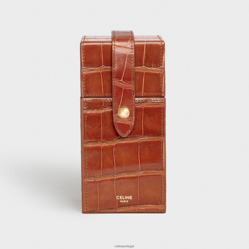 homens acessórios CELINE estojo 1 perfume 6,8 fl.oz em jacaré bronzeado T204R1468