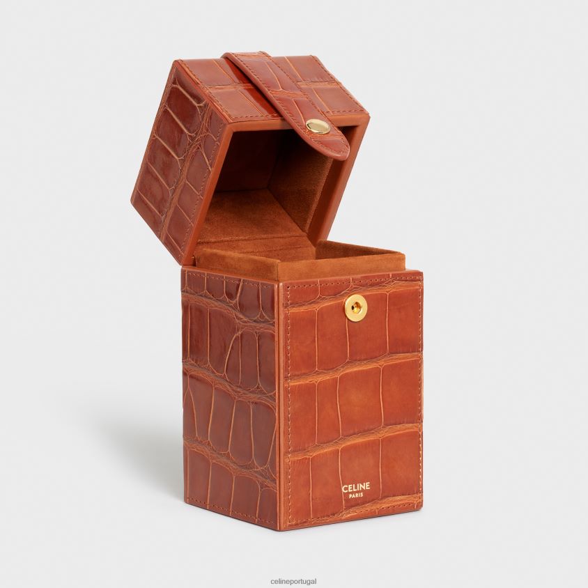 homens acessórios CELINE estojo 1 perfume 6,8 fl.oz em jacaré bronzeado T204R1468
