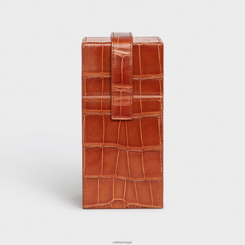 homens acessórios CELINE estojo 1 perfume 6,8 fl.oz em jacaré bronzeado T204R1468