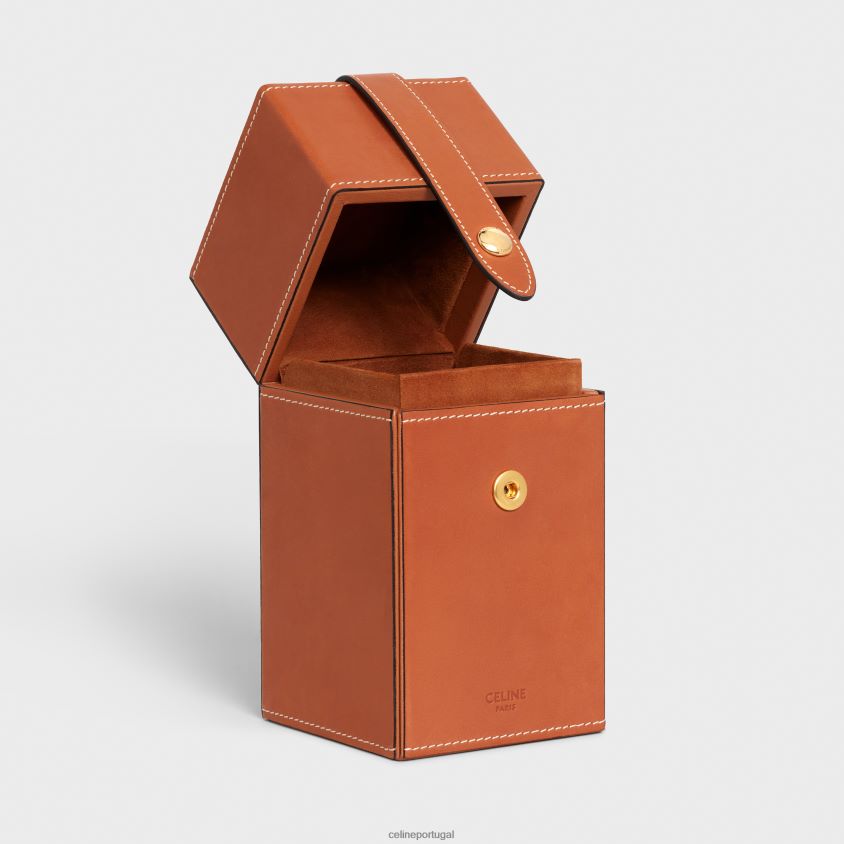homens acessórios CELINE estojo 1 perfume 6,8 fl.oz em pele de bezerro natural bronzeado T204R1466