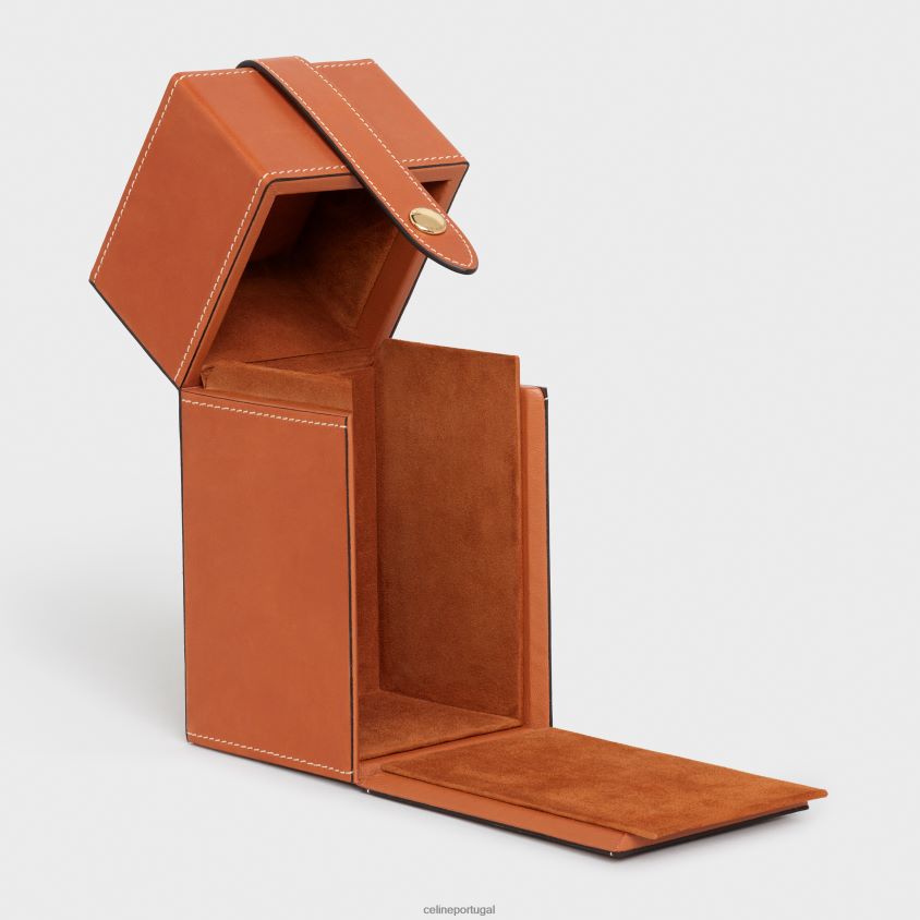 homens acessórios CELINE estojo 1 perfume 6,8 fl.oz em pele de bezerro natural bronzeado T204R1466