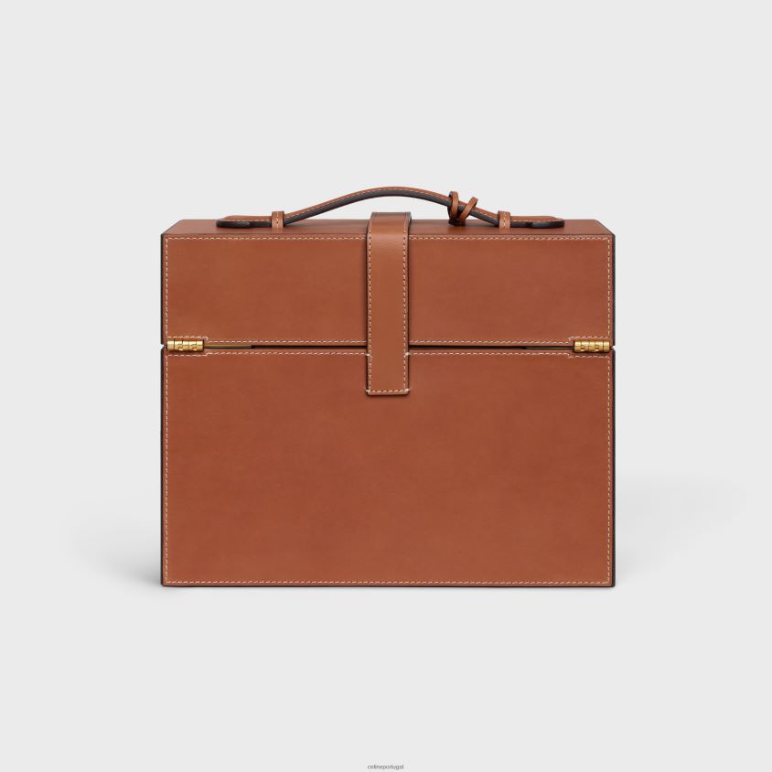 homens acessórios CELINE estojo 3 perfumes 6,8 fl.oz em pele de bezerro natural bronzeado T204R1471