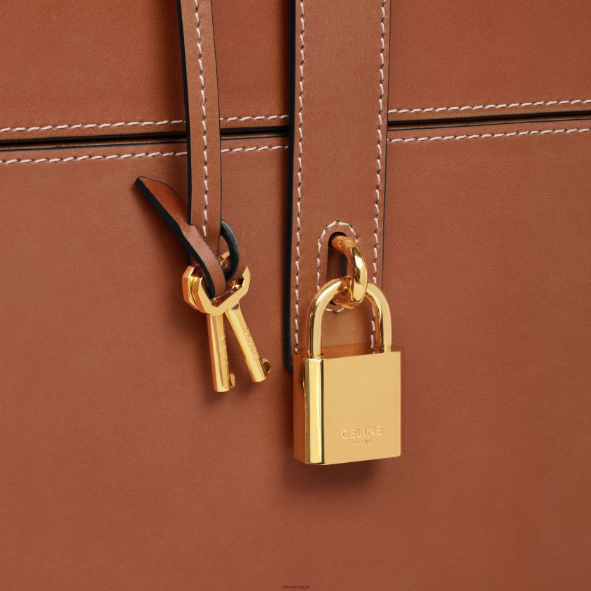 homens acessórios CELINE estojo 3 perfumes 6,8 fl.oz em pele de bezerro natural bronzeado T204R1471