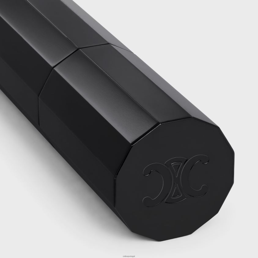 homens acessórios CELINE estojo de escova de dentes em alumínio preto T204R1493