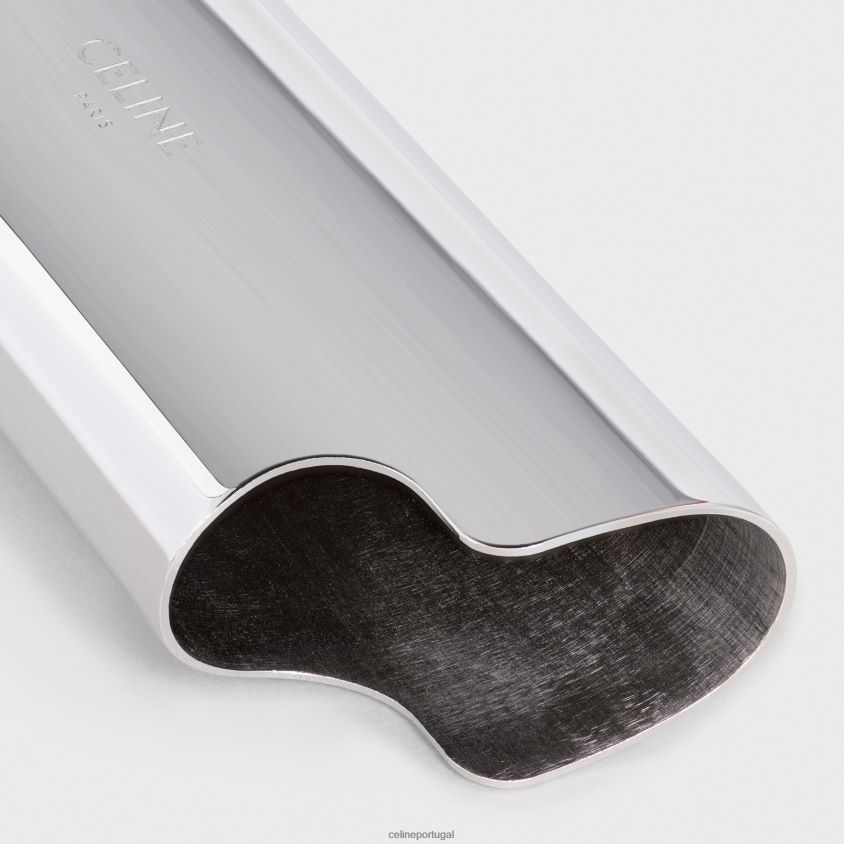 homens acessórios CELINE estojo de isqueiro pequeno em prata esterlina prata T204R1548