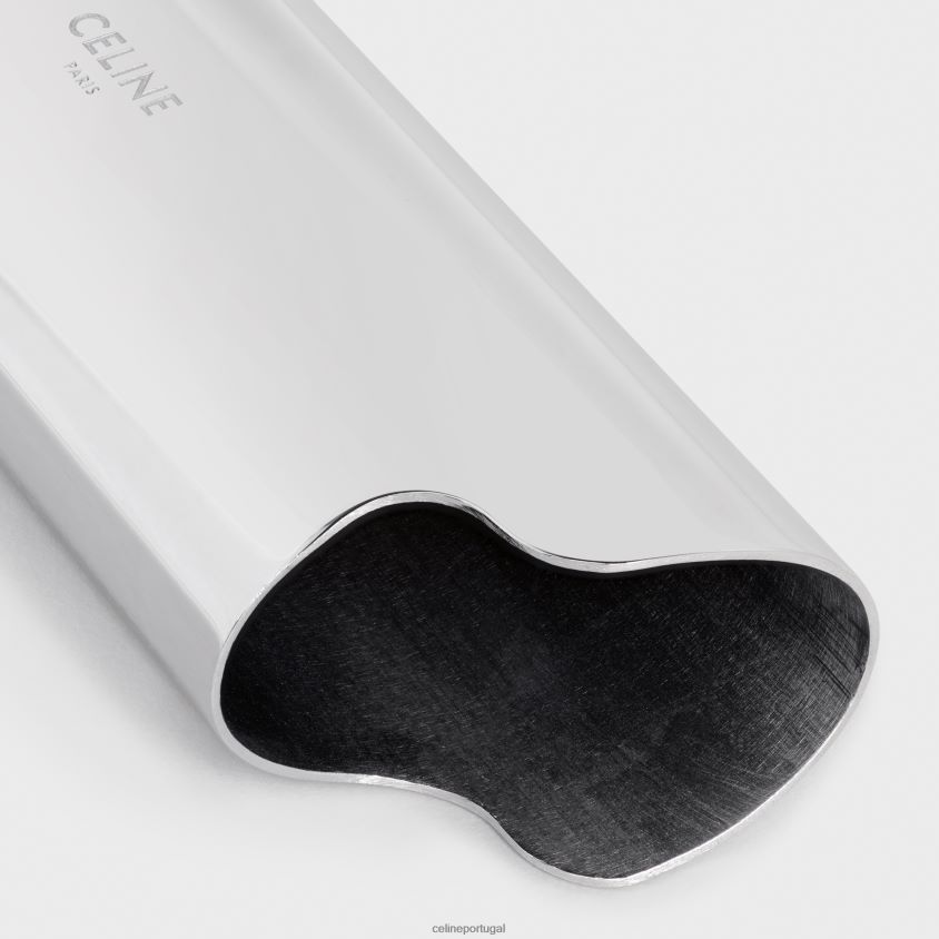 homens acessórios CELINE grande estojo de isqueiro em libra esterlina prata T204R1547