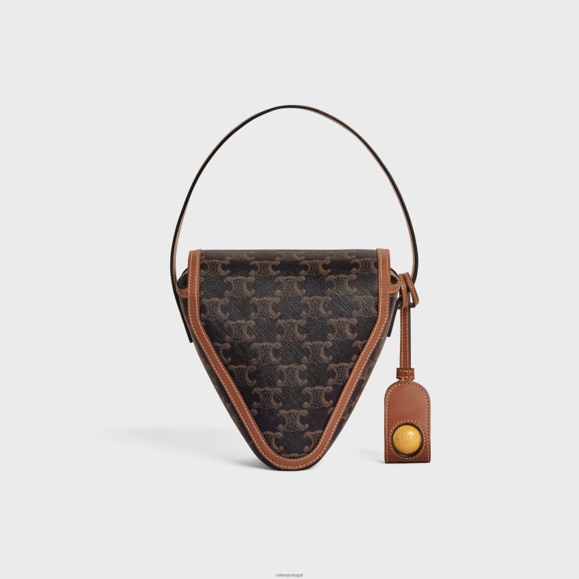 homens acessórios CELINE jogo de petanca triomphe em lona triomphe e couro de bezerro bronzeado T204R1683