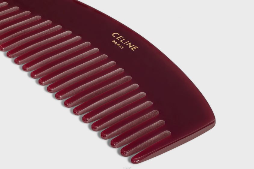 homens acessórios CELINE pente de cabelo curvo em lagarto açaí T204R1608