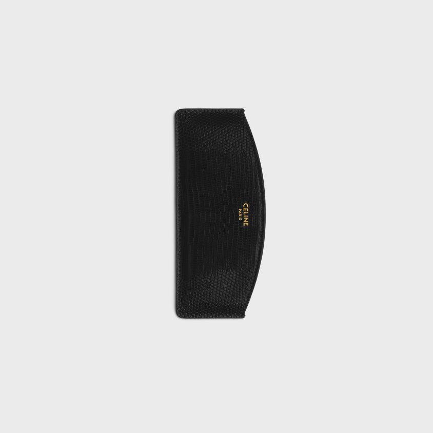 homens acessórios CELINE pente de cabelo curvo em lagarto preto T204R1607