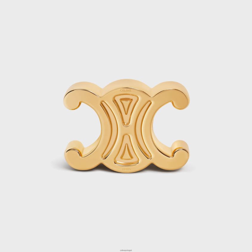 homens acessórios CELINE peso de papel triomphe em aço ouro T204R1651