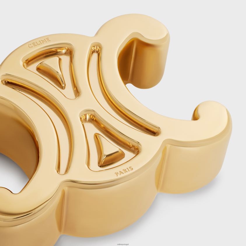 homens acessórios CELINE peso de papel triomphe em aço ouro T204R1651