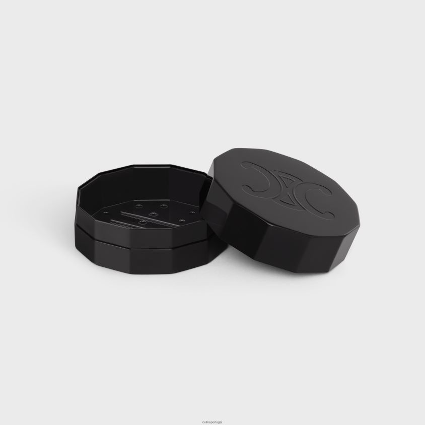 homens acessórios CELINE saboneteira em alumínio preto T204R1483