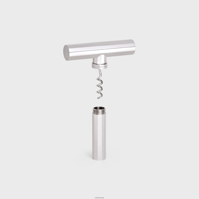 homens acessórios CELINE saca-rolhas em aço prata T204R1660