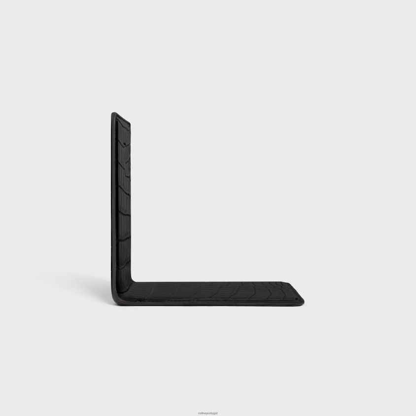 homens acessórios CELINE suporte para livros em crocodilo preto T204R1655