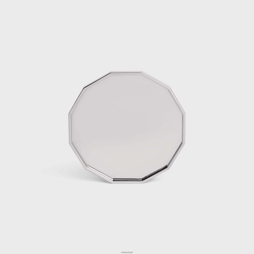 homens acessórios CELINE tampa triomphe de vela em aço prata T204R1509