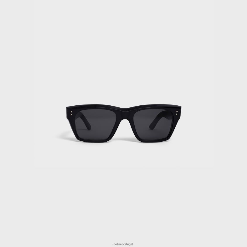 homens acessórios CELINE armação 01 óculos de sol em acetato com lentes polarizadas preto T204R2218