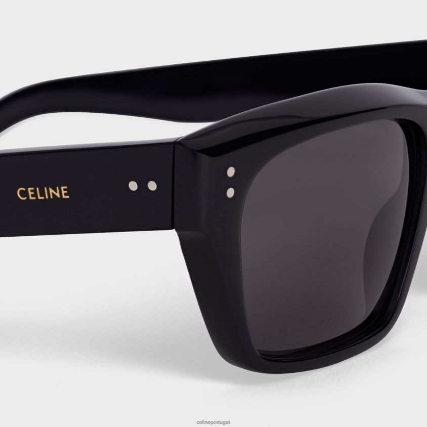 homens acessórios CELINE armação 01 óculos de sol em acetato com lentes polarizadas preto T204R2218