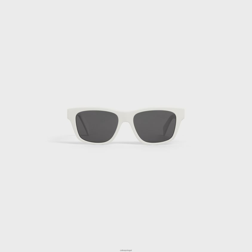 homens acessórios CELINE óculos de sol monochroms 05 em acetato branco T204R2228