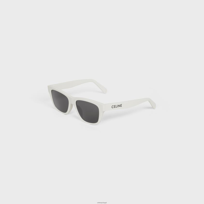 homens acessórios CELINE óculos de sol monochroms 05 em acetato branco T204R2228