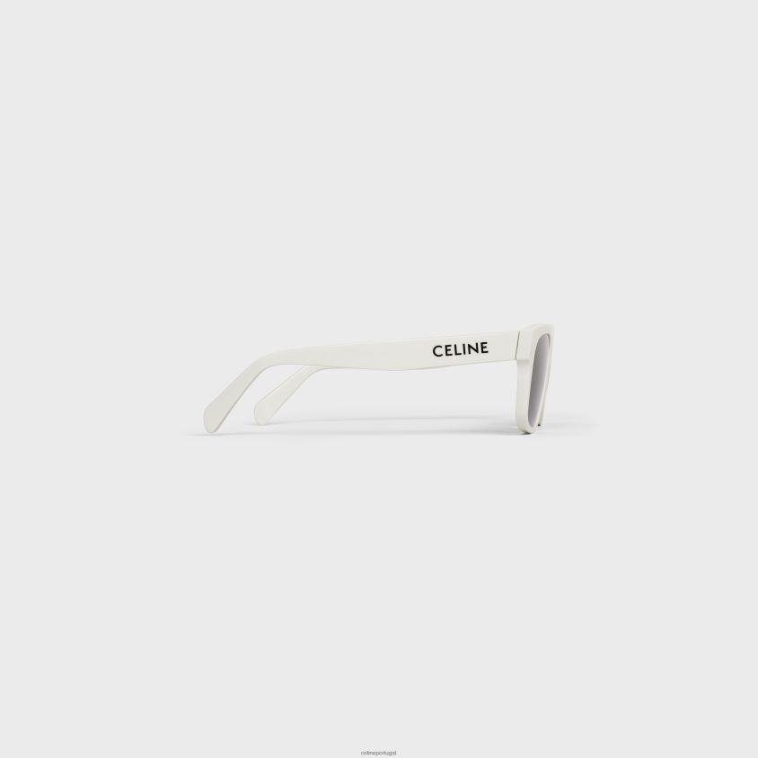 homens acessórios CELINE óculos de sol monochroms 05 em acetato branco T204R2228