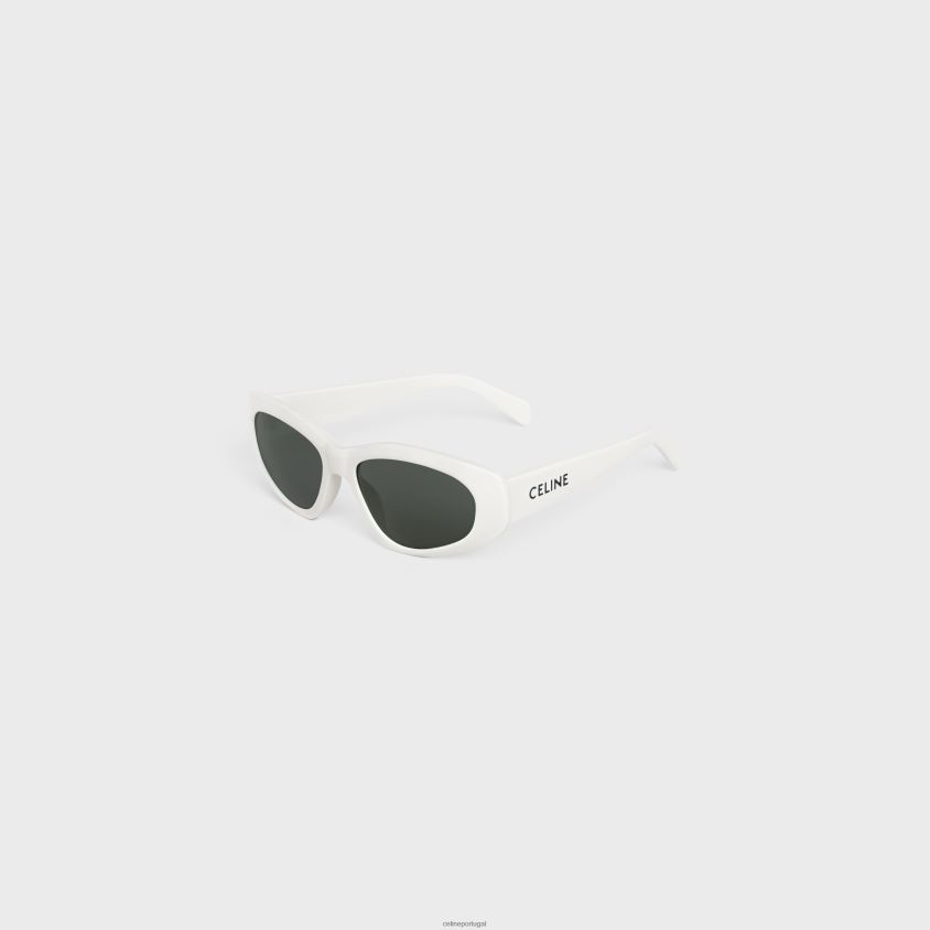 homens acessórios CELINE óculos de sol monochroms 07 em acetato branco T204R2187