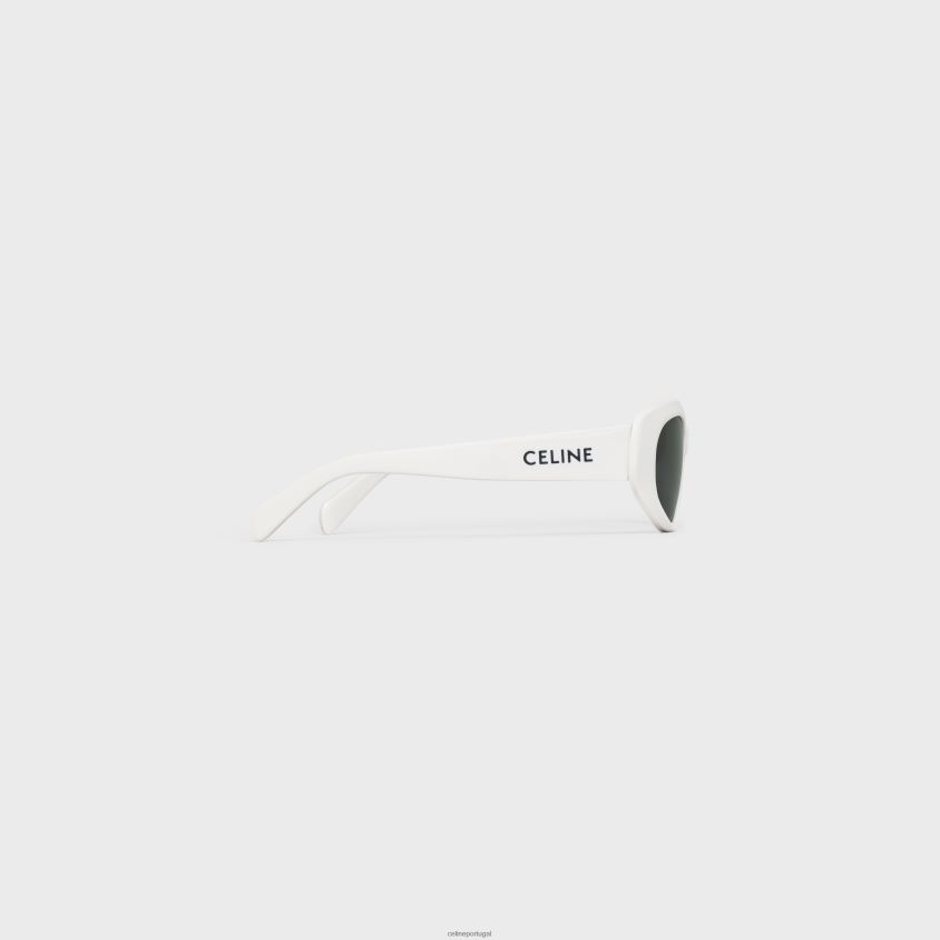 homens acessórios CELINE óculos de sol monochroms 07 em acetato branco T204R2187
