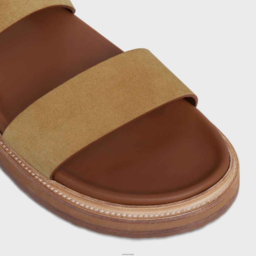 homens calçados CELINE tippi em camurça de bezerro bege claro T204R2073