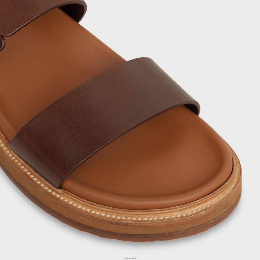 homens calçados CELINE tippi em pele de bezerrobronzeamento vegetal marrom escuro T204R2072
