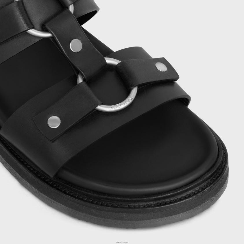 homens calçados CELINE tippi em pele de bezerrobronzeamento vegetal preto T204R2071